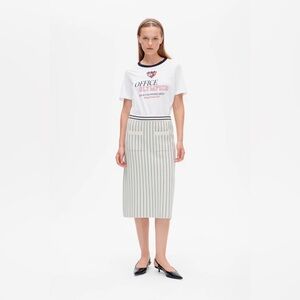 Baum und Pfergarten Celie Skirt - Creme Navy Stripe (L)